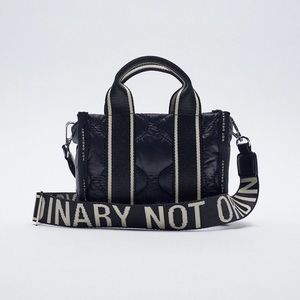 Zara nylon mini shopper bag